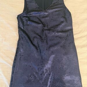 Banana Republic Blue Sleeveless V-neck Sheath Midi Dress for Cocktail